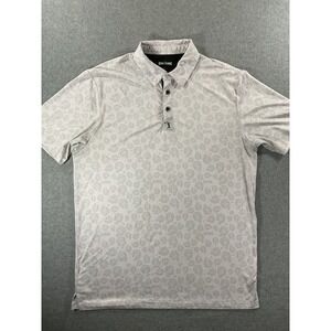 Bogey Bros Gas Monkey Garage Golf Polo Mens XL Gray Monkey‎ All Over Print 1074